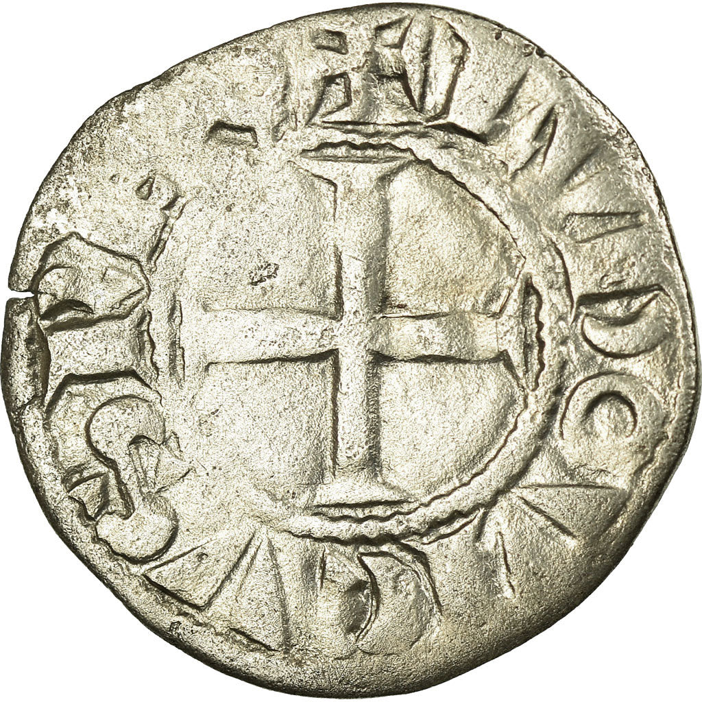 Moneda, Francia, Louis VIII, Denier Tournois, BC+, Vellón, Duplessy:188