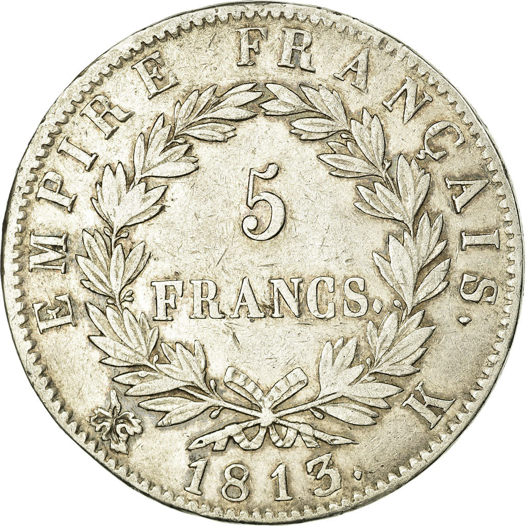 Moneta, Francja, Napoléon I, 5 Francs, 1813 / 12, Bordeaux, Bardzo rzadkie