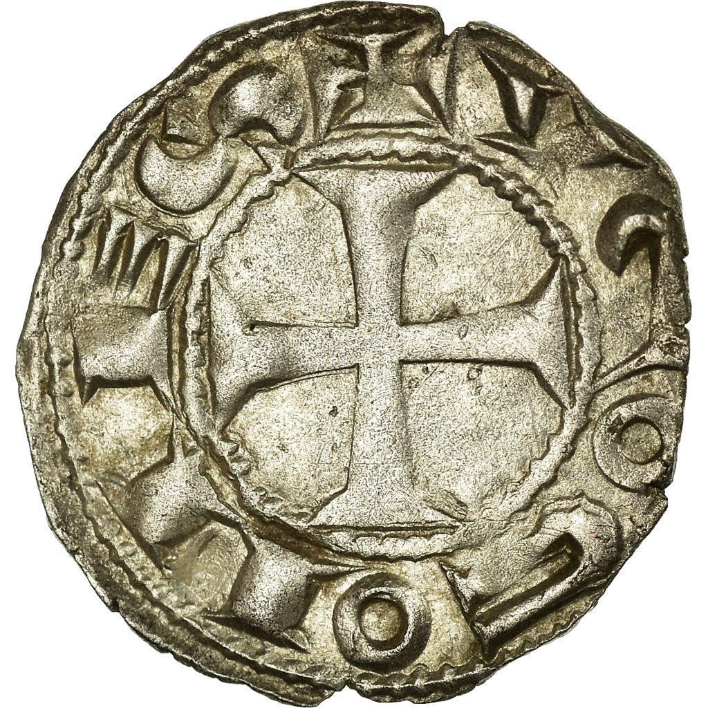 Moneda, Francia, Hugues II, Denarius, Rodez, MBC+, Plata, Boudeau:767