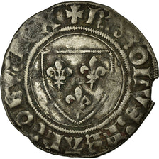 Coin, France, Charles VI, Blanc, EF(40-45), Billon, Duplessy:377