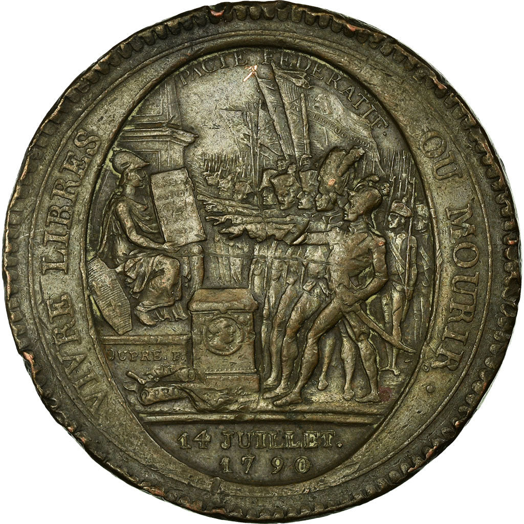 Coin, France, Monneron, 5 Sols, 1792, Paris, VF(30-35), Bronze
