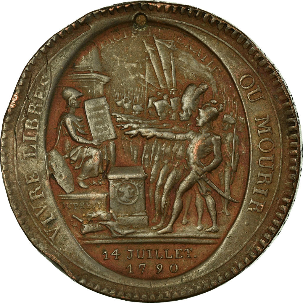Coin, France, Monneron, 5 Sols, 1792, Paris, VF(20-25), Bronze