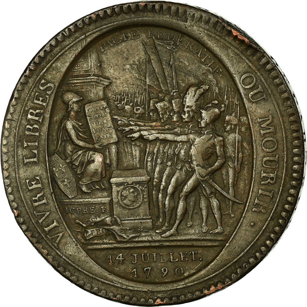 Coin, France, Monneron, 5 Sols, 1792, Paris, VF(20-25), Bronze
