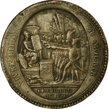 Coin, France, Monneron, 5 Sols, 1792, Paris, VF(20-25), Bronze