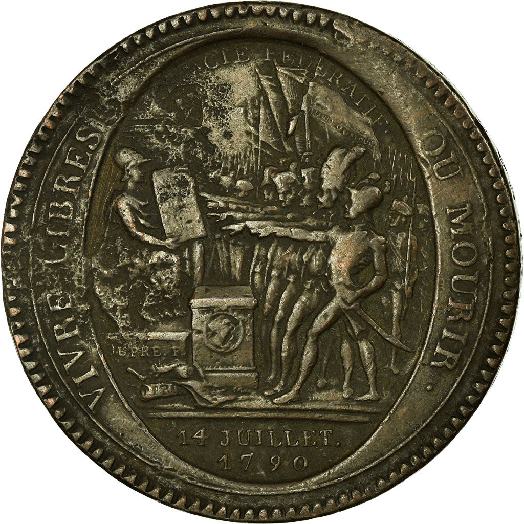 Coin, France, Monneron, 5 Sols, 1792, Paris, VF(20-25), Bronze