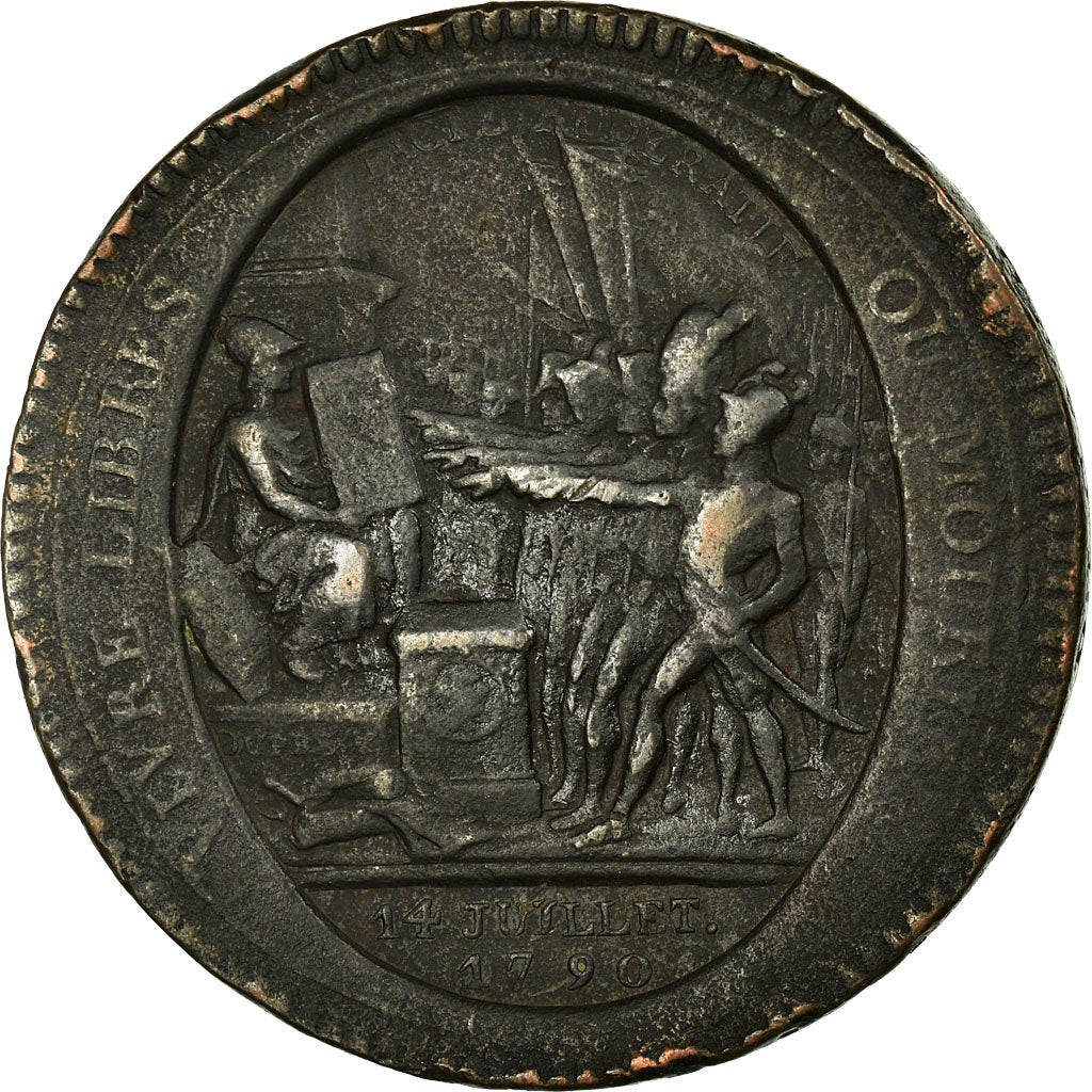 Coin, France, Monneron, 5 Sols, 1792, Paris, VF(20-25), Bronze