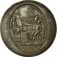 Coin, France, Monneron, 5 Sols, 1792, Paris, EF(40-45), Bronze