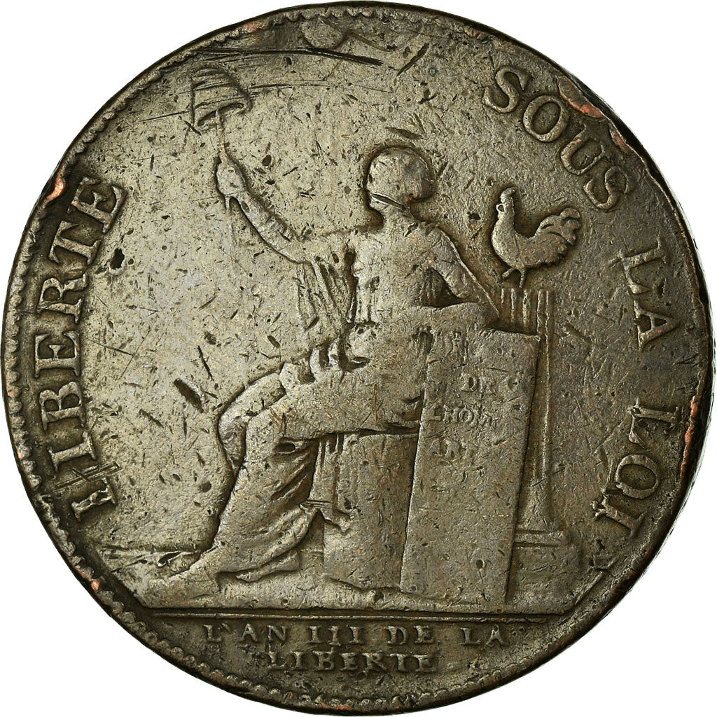Monnaie, France, 2 Sols, 1791, Birmingham, Monneron, TB+, Bronze, KM:Tn23