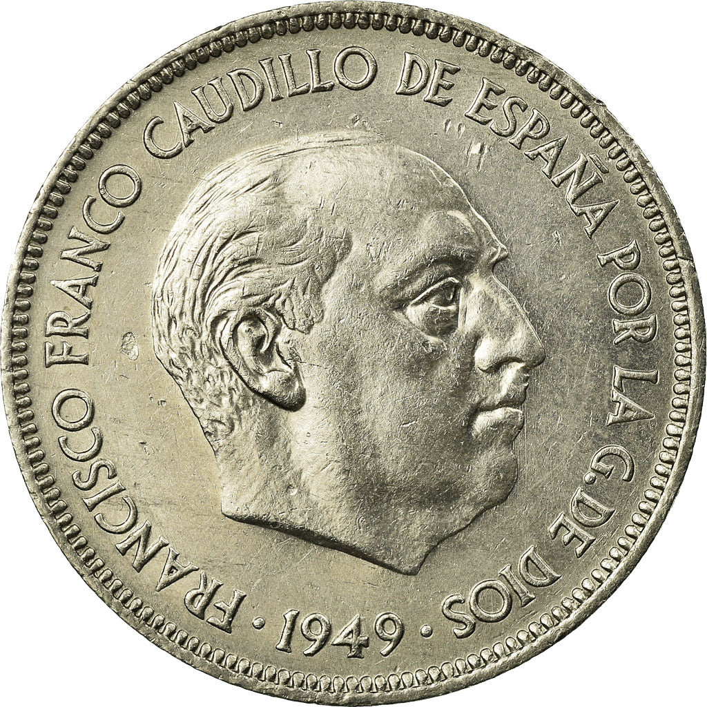 Monnaie, Espagne, Caudillo and regent, 5 Pesetas, 1950, SPL, Nickel, KM:778