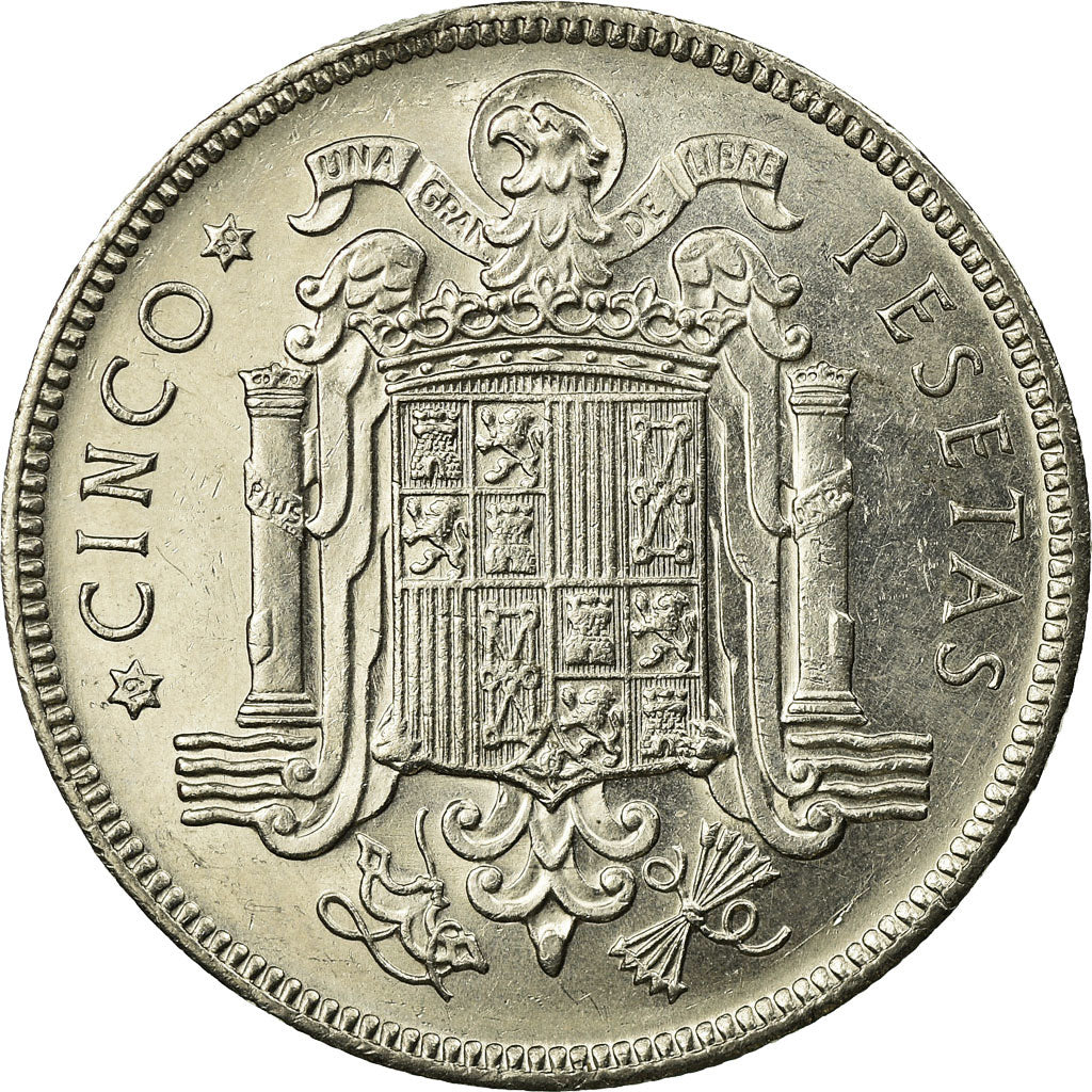 Monnaie, Espagne, Caudillo and regent, 5 Pesetas, 1950, SPL, Nickel, KM:778