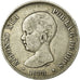 Monnaie, Espagne, Alfonso XIII, 5 Pesetas, 1888, Madrid, TB+, Argent, KM:689