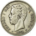 Münze, Spanien, Amadeao I, 5 Pesetas, 1871, Madrid, S+, Silber, KM:666