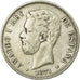Coin, Spain, Amadeao I, 5 Pesetas, 1871, Madrid, VF(30-35), Silver, KM:666