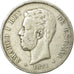 Coin, Spain, Amadeao I, 5 Pesetas, 1871, Madrid, VF(30-35), Silver, KM:666