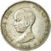 Moneta, Spagna, Alfonso XIII, 5 Pesetas, 1888, Madrid, MB+, Argento, KM:689