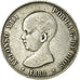 Monnaie, Espagne, Alfonso XIII, 5 Pesetas, 1888, Madrid, TB+, Argent, KM:689