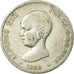 Coin, Spain, Alfonso XIII, 5 Pesetas, 1888, Madrid, VF(30-35), Silver, KM:689