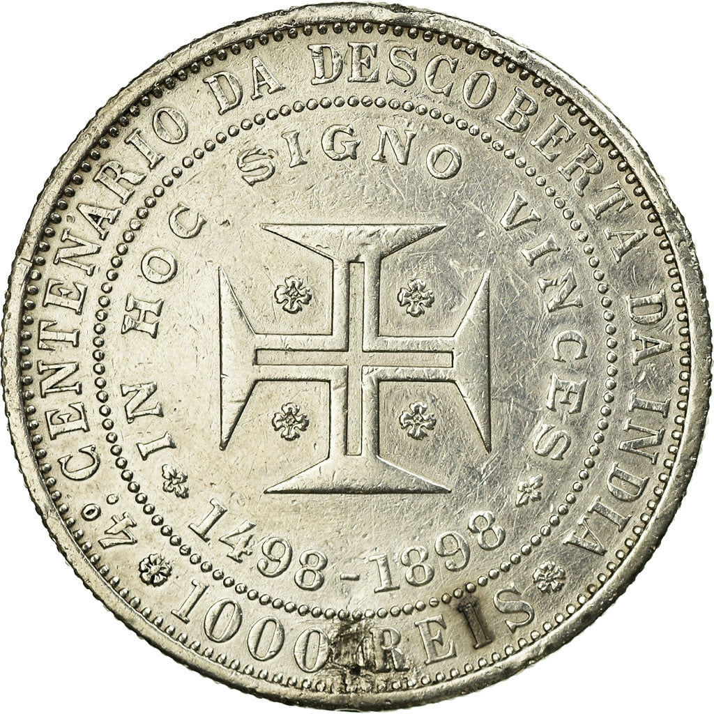 Coin, Portugal, Carlos I, 1000 Reis, 1898, EF(40-45), Silver, KM:539