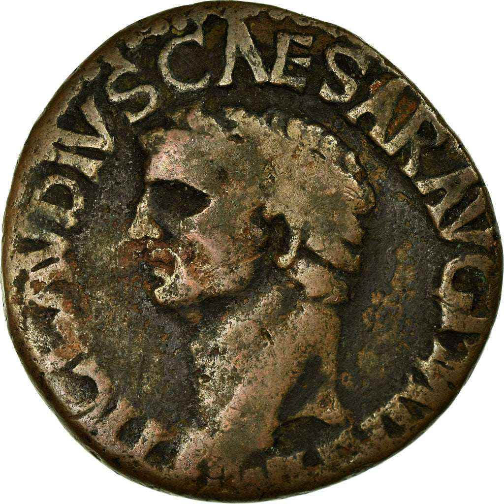 Coin, Claudius, As, 41-54, Rome, F(12-15), Copper, RIC:100