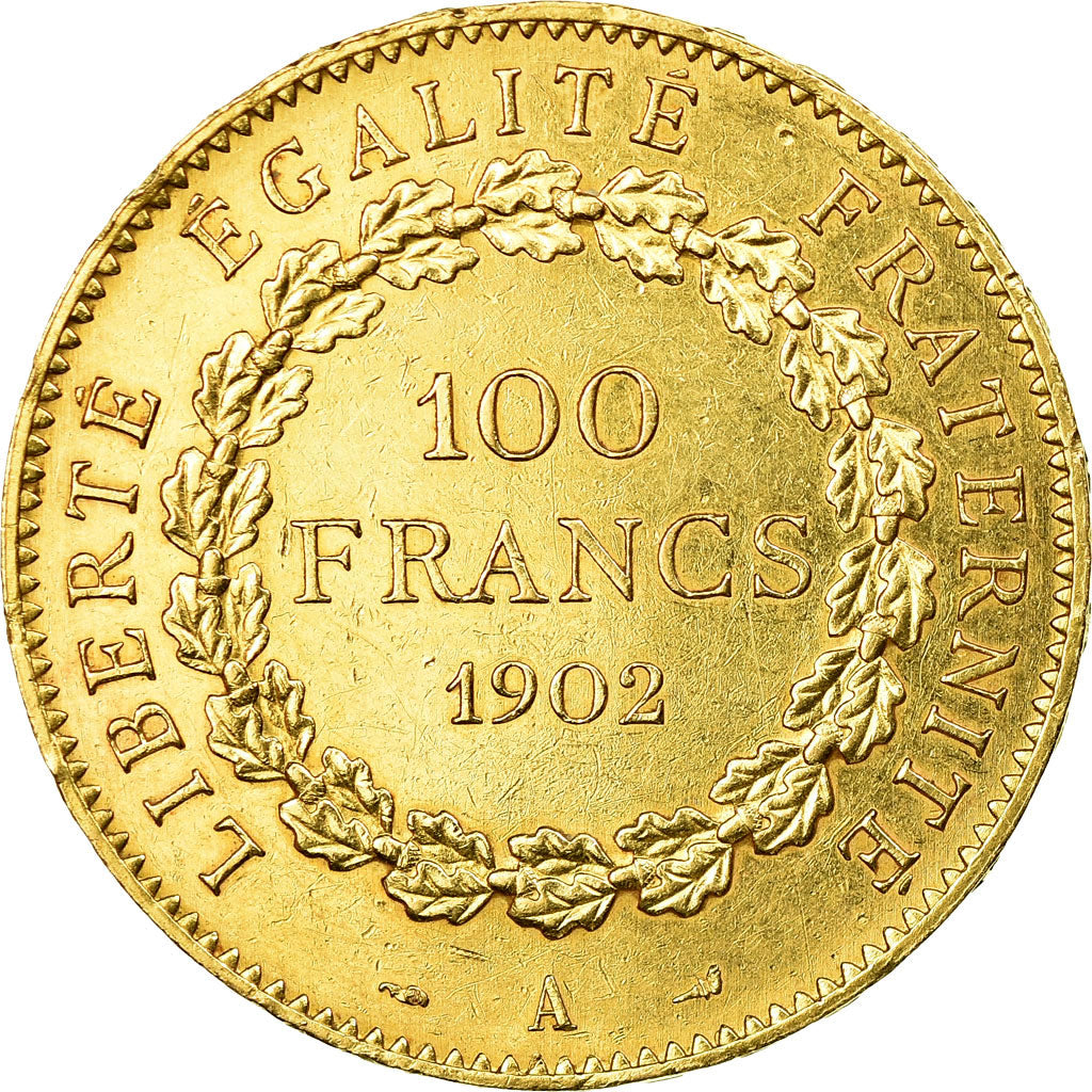 Moneta, Francia, Génie, 100 Francs, 1902, Paris, BB+, Oro, KM:832, Gadoury:1137