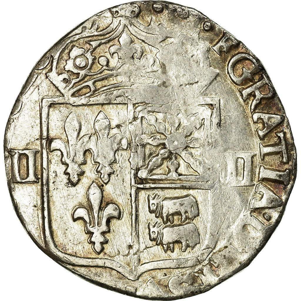 Coin, France, Louis XIII, 1/4 Ecu, Morlaas, VF(20-25), Silver, Gadoury:30