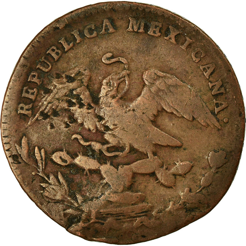 Coin, Mexico, 1/4 Real, Un Quarto/Una Quartilla, 1830, Mexico City, VF(20-25)