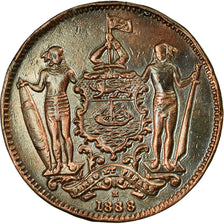 Coin, BRITISH NORTH BORNEO, Cent, 1888, Heaton, Birmingham, EF(40-45), Bronze