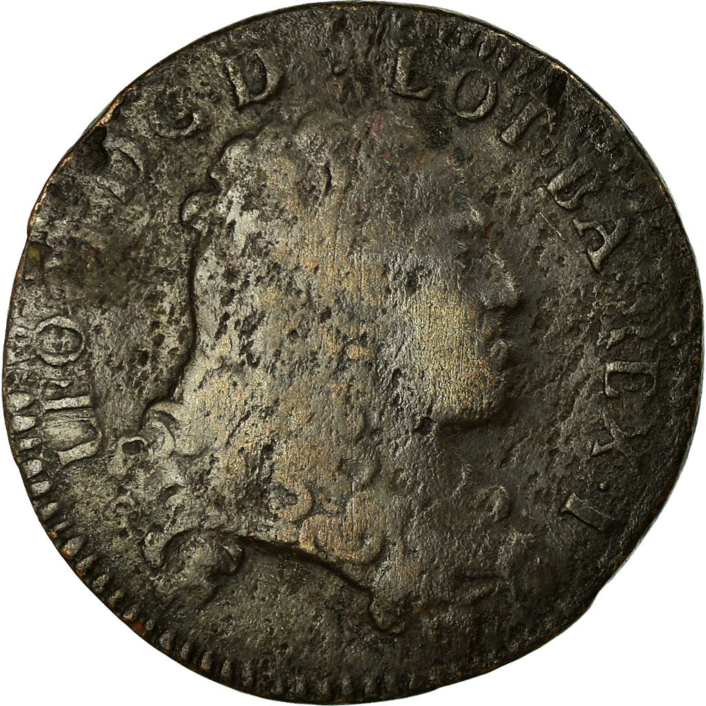 Moneta, Francja, Liard de Lorraine, 1706, Nancy, VF(30-35), Miedź, Boudeau:1594