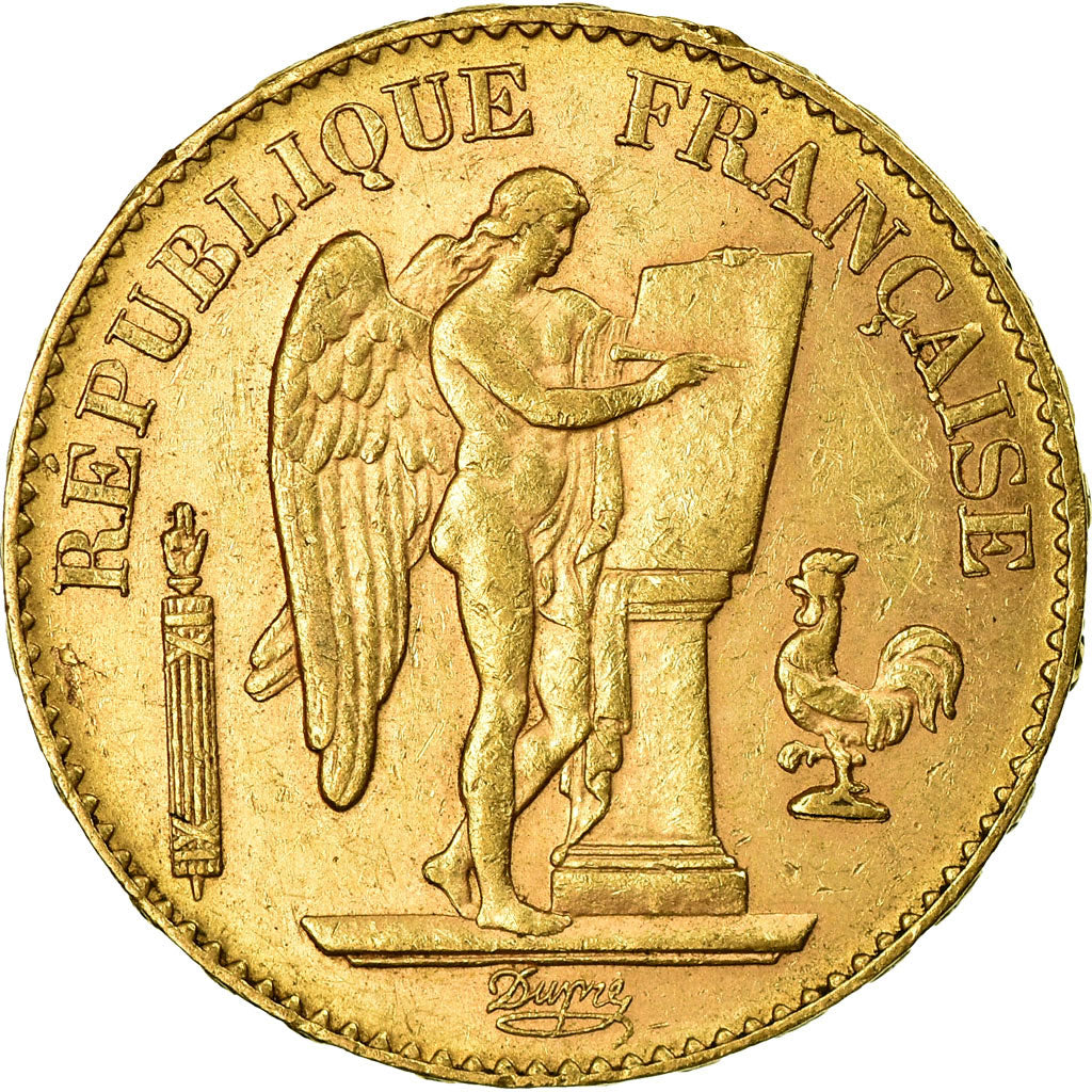 Moneda, Francia, Génie, 20 Francs, 1898, Paris, MBC+, Oro, KM:825