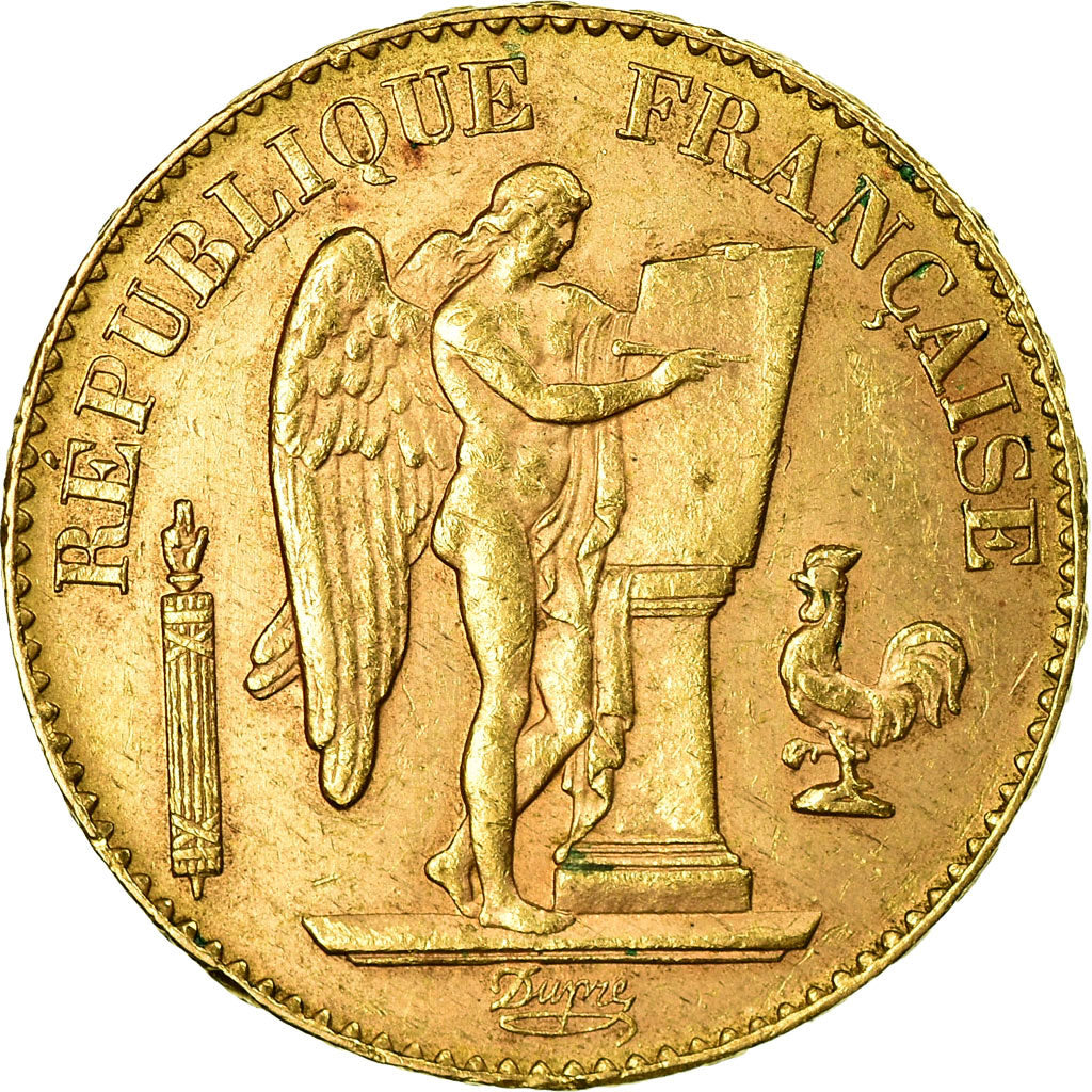 Moneda, Francia, Génie, 20 Francs, 1898, Paris, MBC+, Oro, KM:825