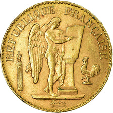 Moneda, Francia, Génie, 20 Francs, 1898, Paris, MBC+, Oro, KM:825