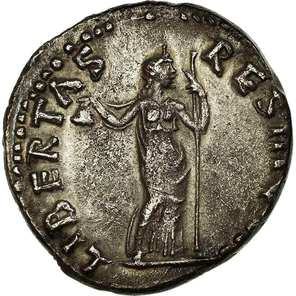 Coin, Vitellius, Denarius, 69 AD, Rome, Rare, AU(55-58), Silver, RIC:105