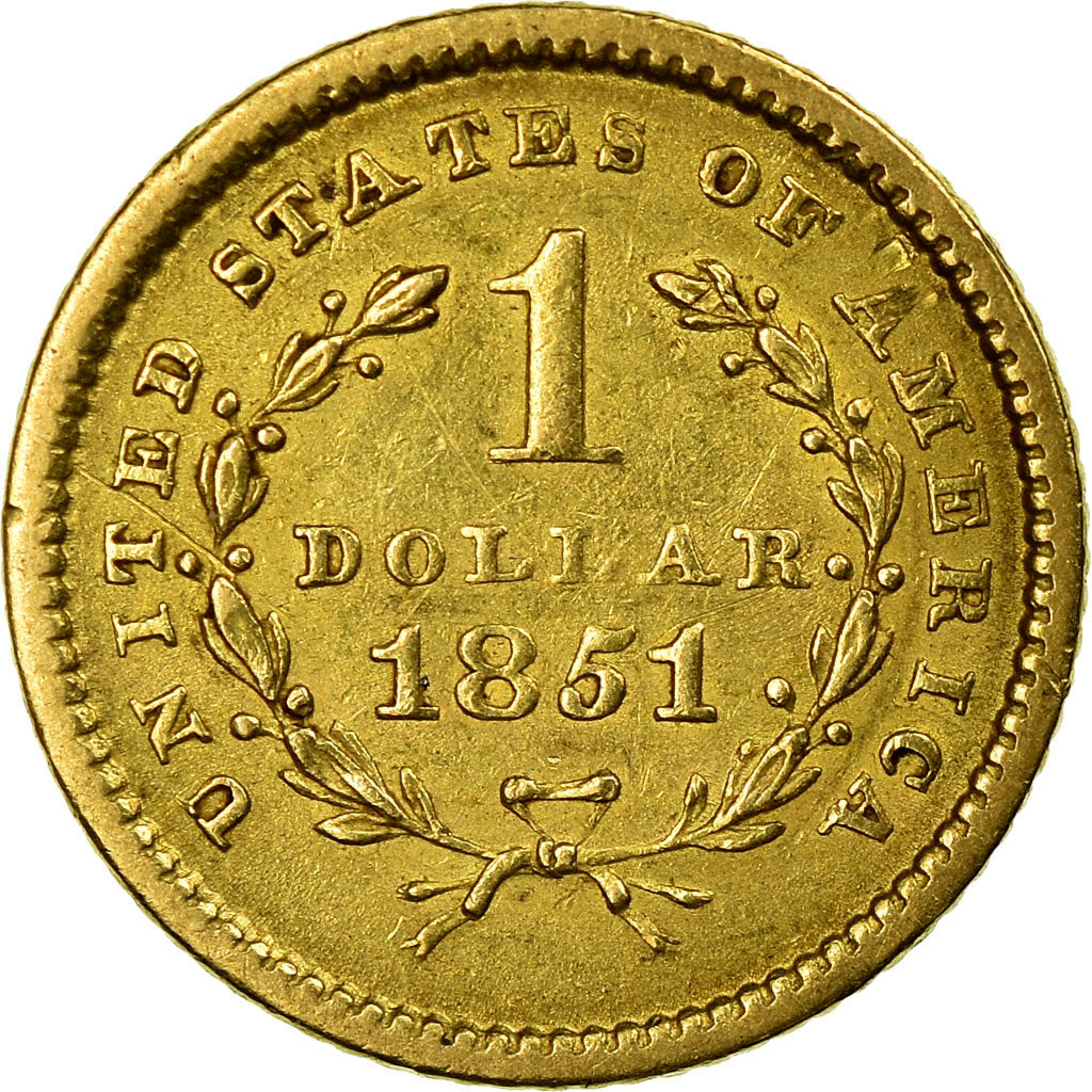Coin, United States, Liberty Head - Type 1, Dollar, 1851, U.S. Mint