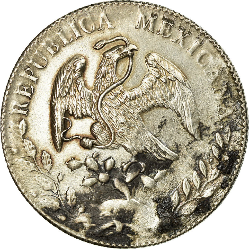 Coin, Mexico, 8 Reales, 1895, Culiacan, AU(55-58), Silver, KM:377.3