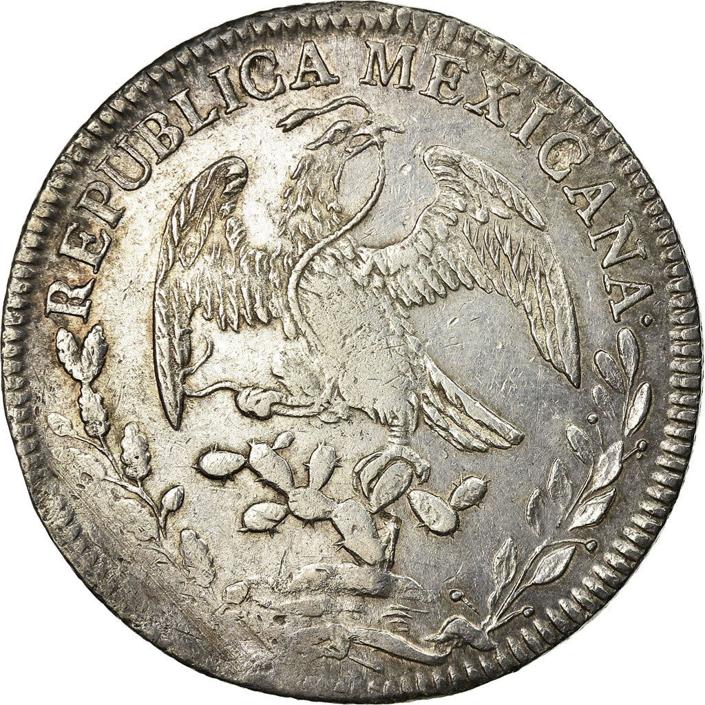 Moneta, Messico, 8 Reales, 1833, Mexico City, MB+, Argento, KM:377.10