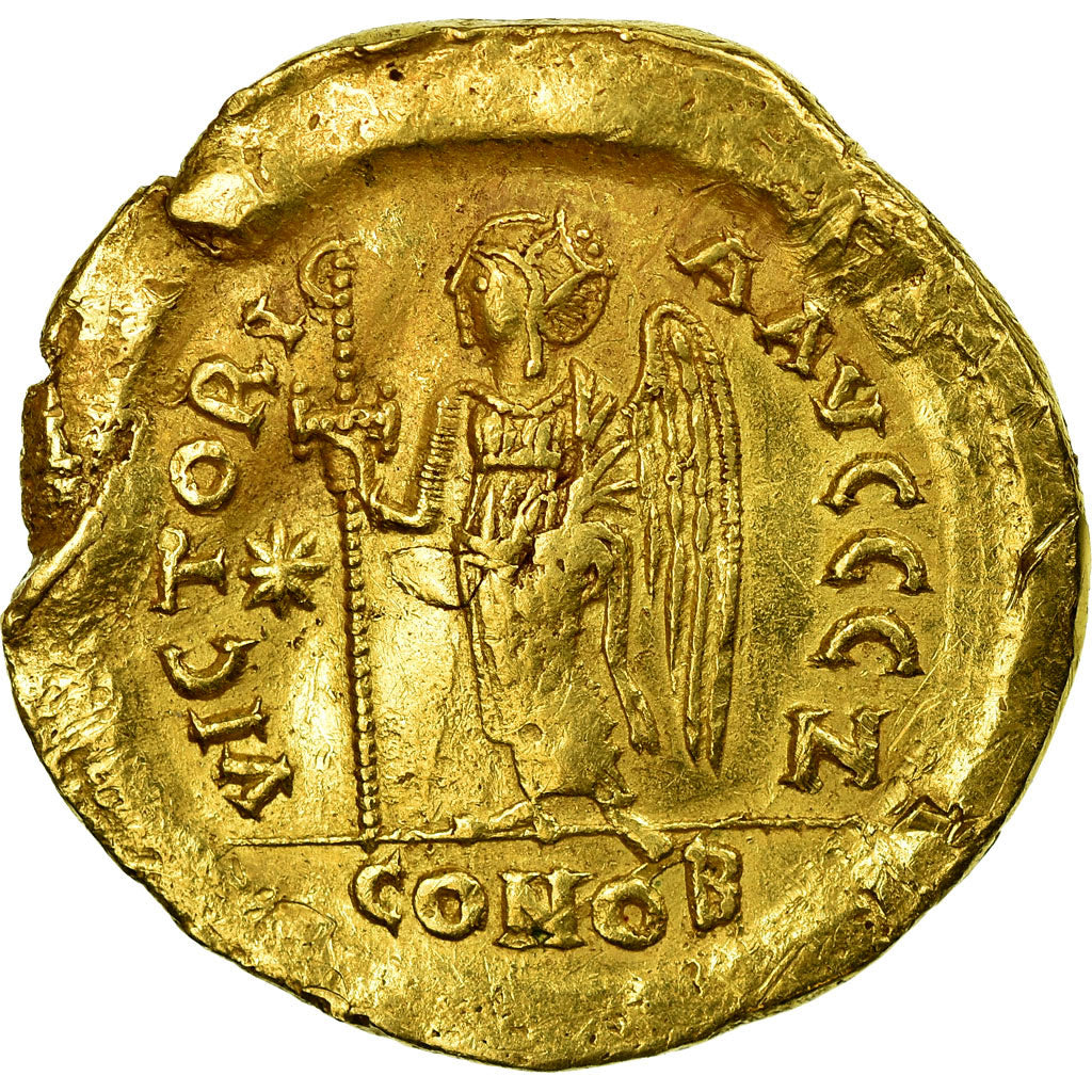 Coin, Justin I, Solidus, Constantinople, VF(30-35), Gold, Sear:56
