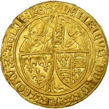 Coin, France, Henri VI, Salut d'or, 1423, Saint Lô, AU(50-53), Gold