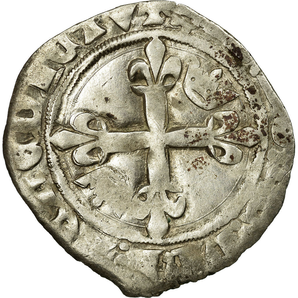 Coin, France, Dauphin Charles, Régent, Florette, VF(30-35), Billon