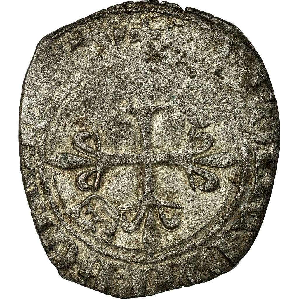 Coin, France, Dauphin Charles, Régent, Florette, VF(30-35), Billon