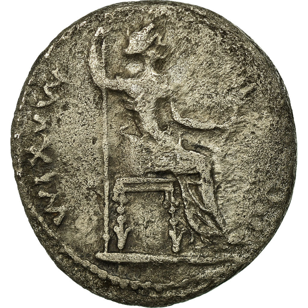 Coin, Tiberius, Denarius, Lyon - Lugdunum, VF(30-35), Silver, Cohen:16