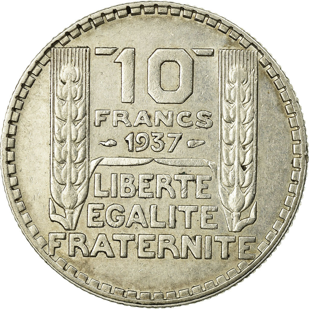 Coin, France, Turin, 10 Francs, 1937, Paris, EF(40-45), Silver, KM:878