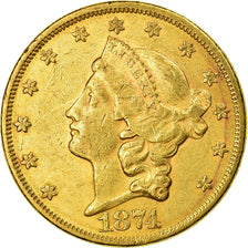 Moeda, Estados Unidos da América, Liberty Head, $20, Double Eagle, 1874, U.S.
