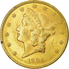 Moneda, Estados Unidos, $20, Double Eagle, 1896, Philadelphia, MBC+, Oro