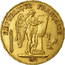 Moneta, Francja, Génie, 20 Francs, 1879, Paris, EF(40-45), Złoto, KM:825