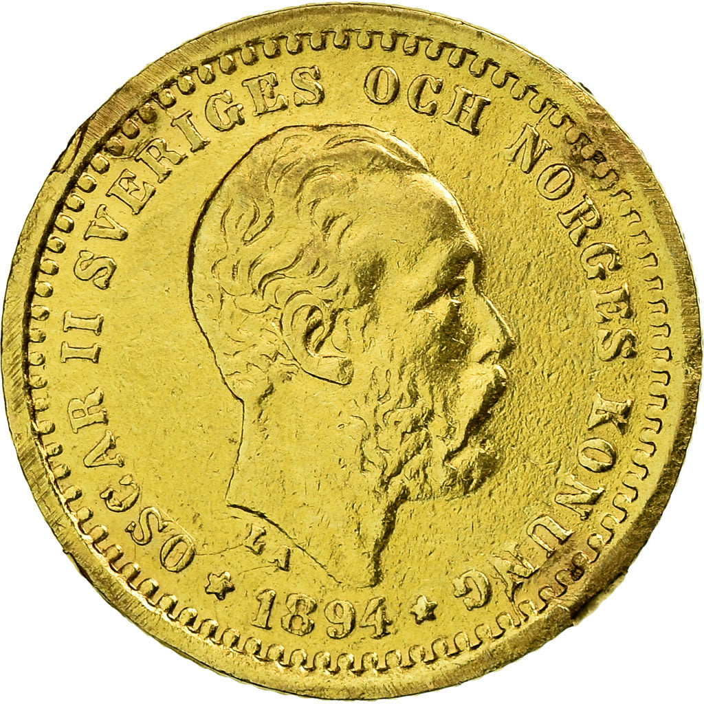 Monnaie, Suède, Oscar II, 5 Kronor, 1894, TB+, Or, KM:756