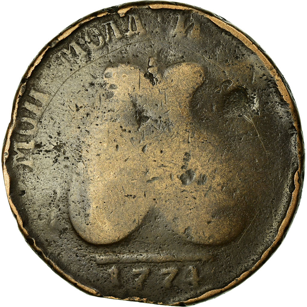 Coin, MOLDAVIA & WALLACHEA, 2 Para 3 Kopeck, 1774, F(12-15), Bronze, KM:3