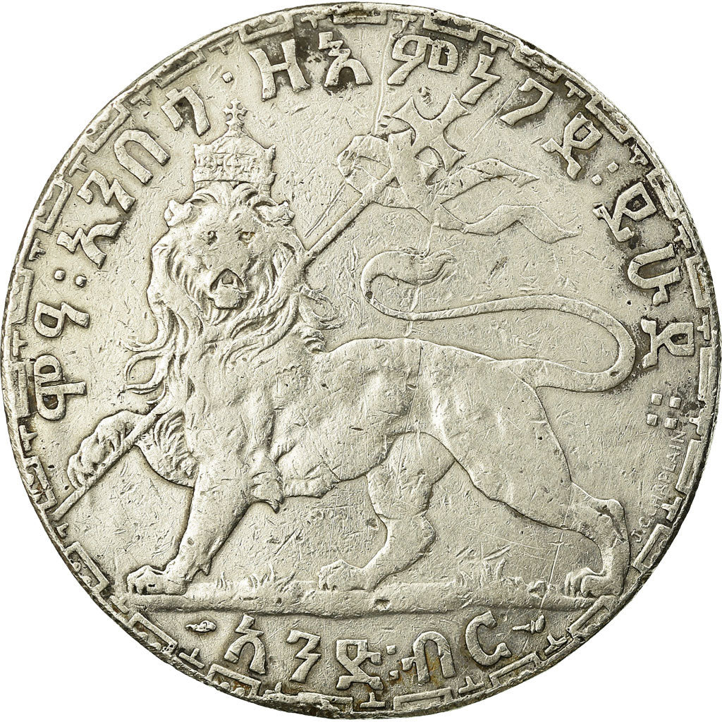 Coin, Ethiopia, Menelik II, Birr, 1892, F(12-15), Silver, KM:19