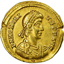 Coin, Honorius, Solidus, 395-402, Milan, AU(55-58), Gold, RIC:1206C