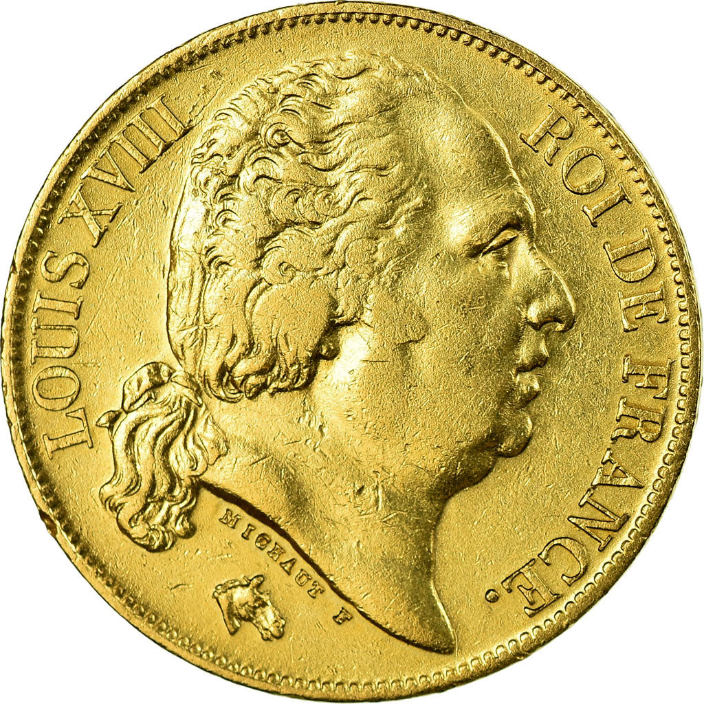 Coin, France, Louis XVIII, Louis XVIII, 20 Francs, 1817, Paris, EF(40-45), Gold