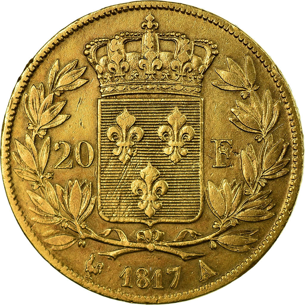 Coin, France, Louis XVIII, Louis XVIII, 20 Francs, 1817, Paris, EF(40-45), Gold